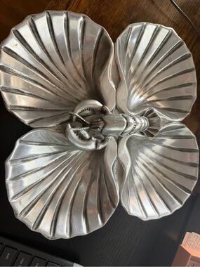 Nautical Aluminum Lobster Serving Platter- 4 section